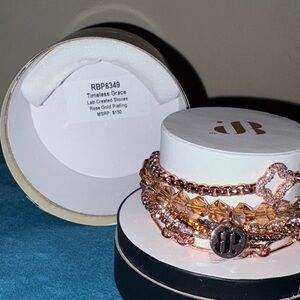 Rose Gold Plated Bracelet Set